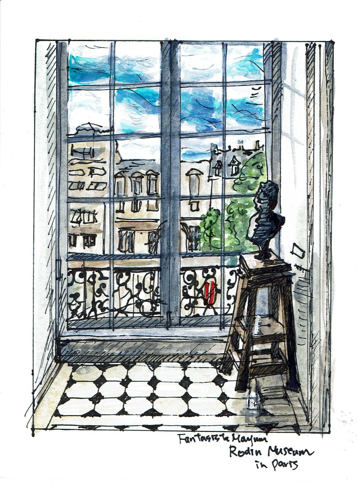 Rodin Museum スケッチ（パリ）