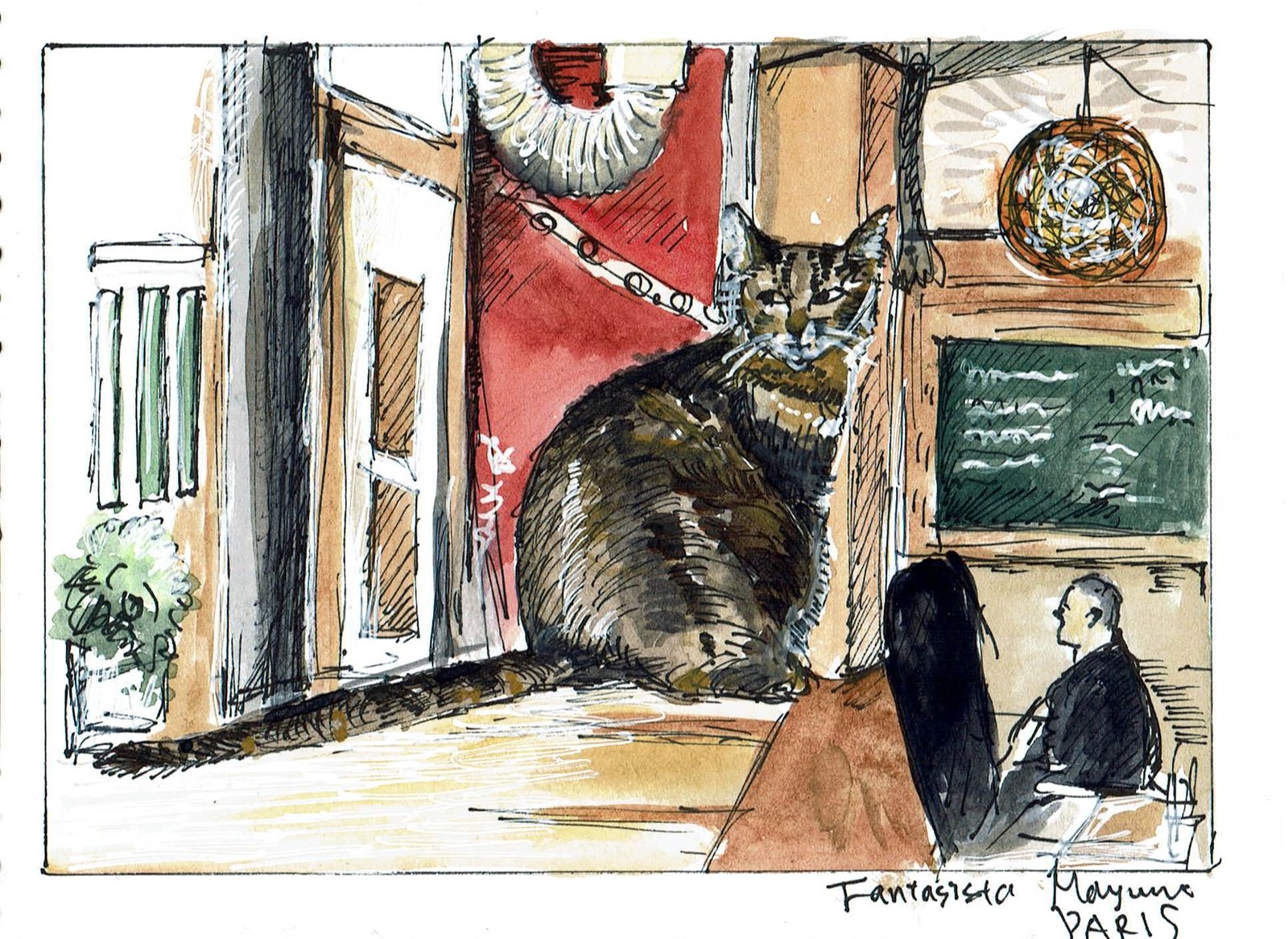 パリの猫と窓辺