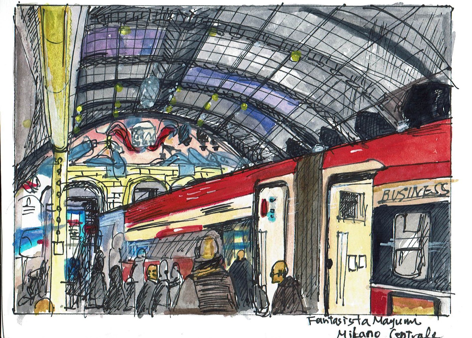 ミラノ中央駅のホーム